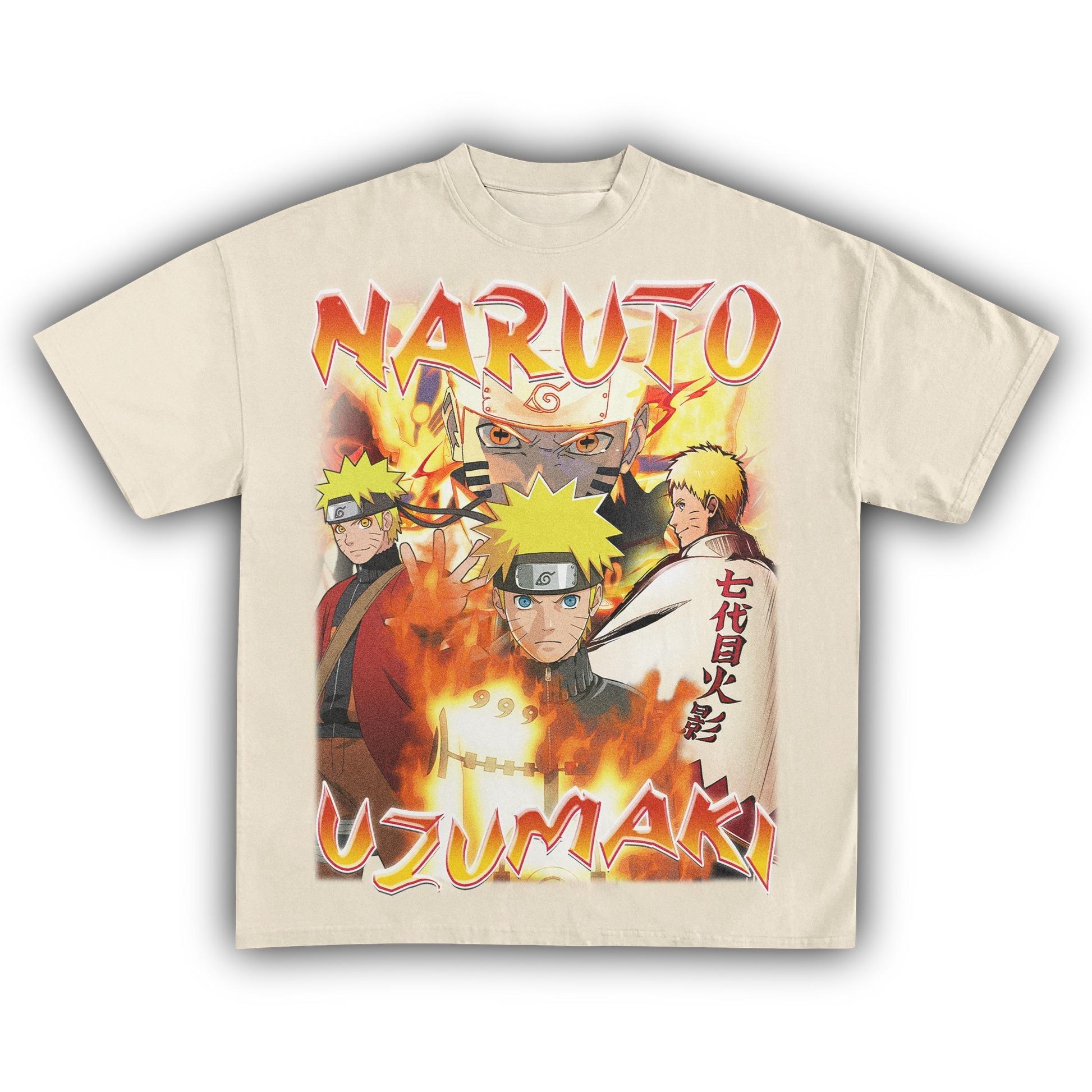

Naruto Uzumaki Seventh Hokage T-Shirt Men Women Anime Graphic Cotton Short Sleeve Streetwear Tee S разноцветный