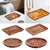 Braided Fruit Hand Woven Serving Tray Organizer Imitation Rattan Basket for Kitchen
