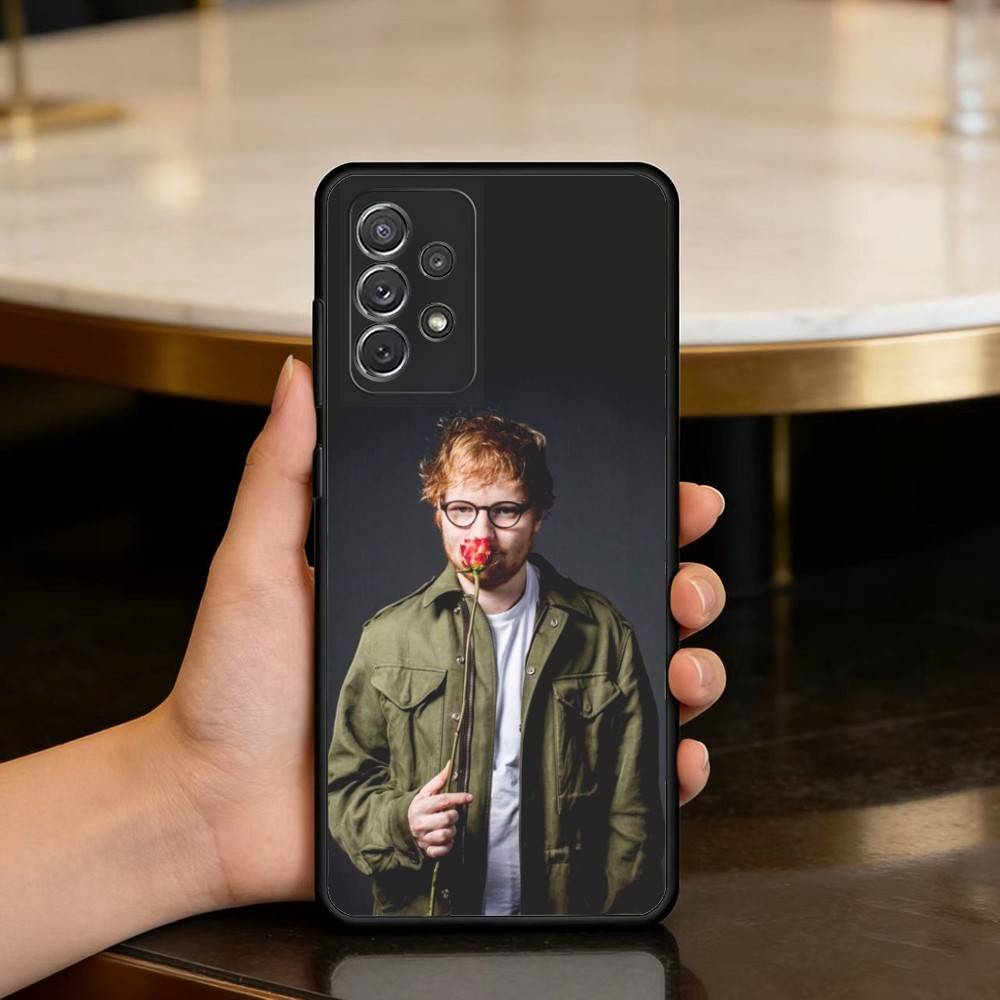 Singer E-Ed S-Sheeran Phone Case For Samsung Galaxy A73,A72,A71,A70,A53,A52,A51,Soft Silicone Black Cover