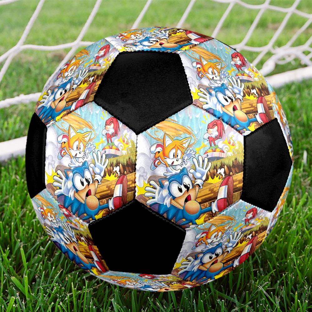 Sonic the Hedgehog3 Soccer Ball Colorful All Ages Machine Stitched PVC Competition Ready Durable High-Bounce.SIZE5