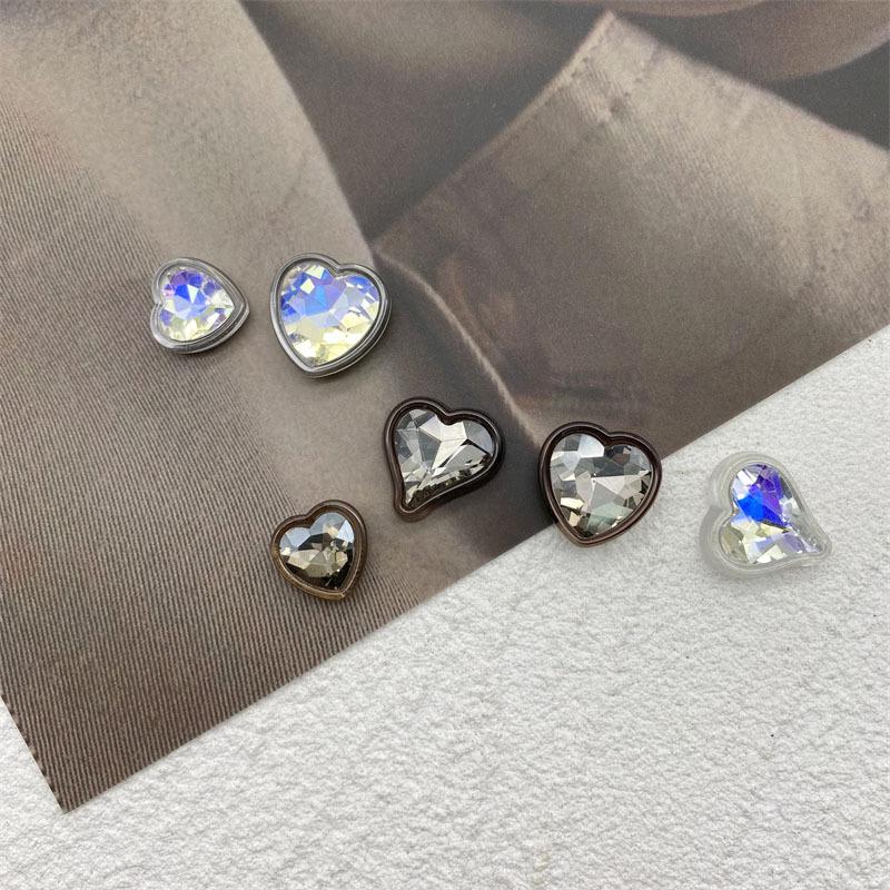 Colorful Mermaid Ji Transparent Diamond Jewelry Simple Flat Bottom Love Bow Hair Accessories Clothing Diy Accessories