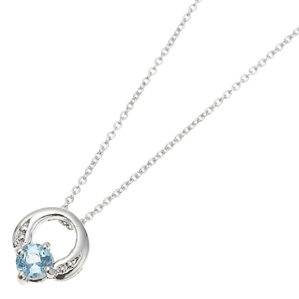 Shop Silver 925 Natural Stone Simple Small Circle Necklace for Women Garnet [Accessory Piena]