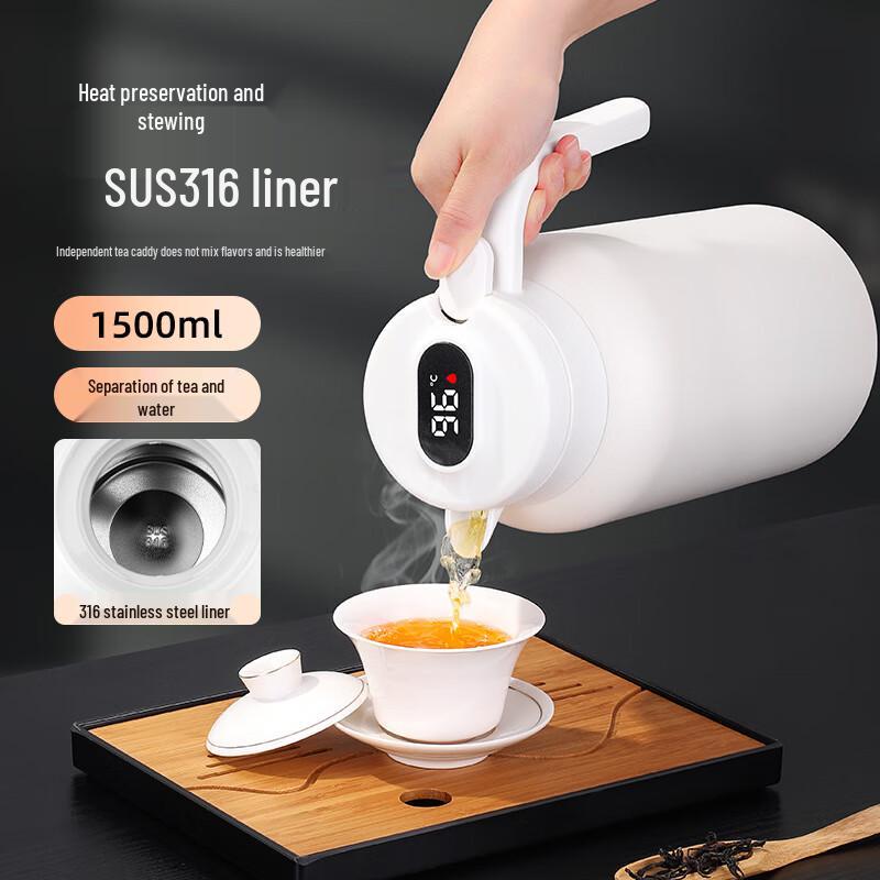 Haofeng 316 Stainless Steel Portable Insulated Food Jar with Temperature Display