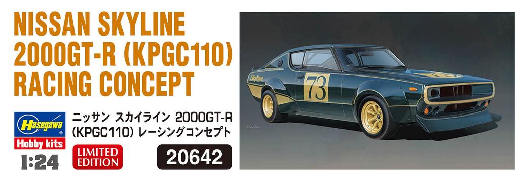 Hasegawa Nissan Skyline Racing Concept Plastic Model Kit 20642 1/24 2000GT-R (KPGC110)