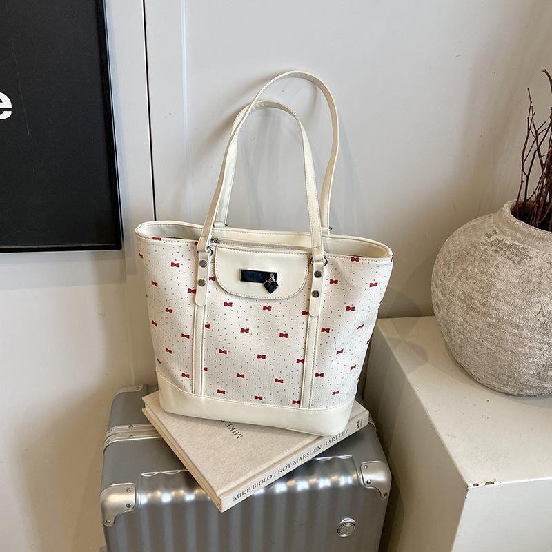 

Summer small fresh floral tote bag large-capacity commuter bag new college student shoulder handbag белый