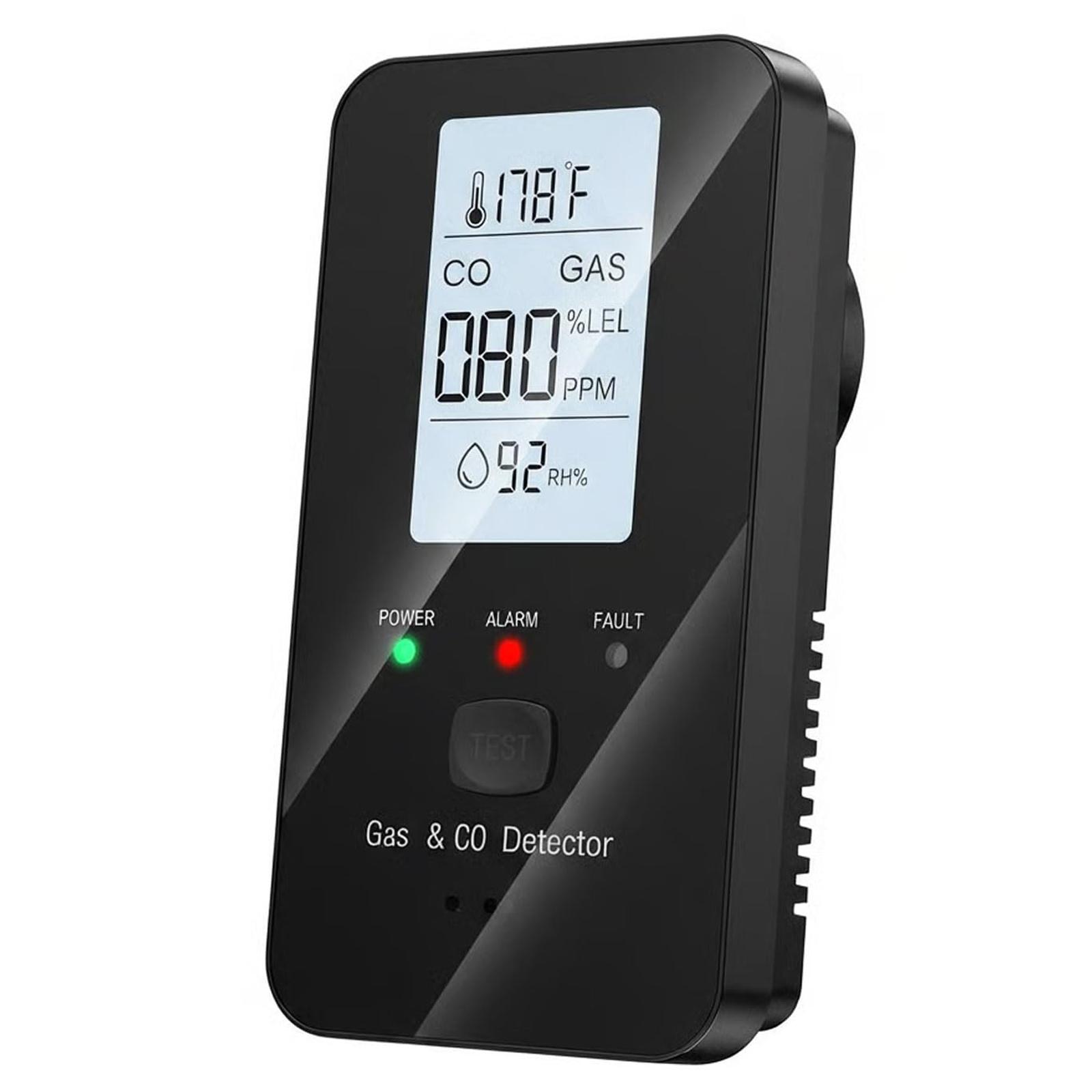 Natural Gas Leak Detector & Carbon Monoxide Detectors with Natural, Propane, Co & Gas Leak Detector Temperature Detector