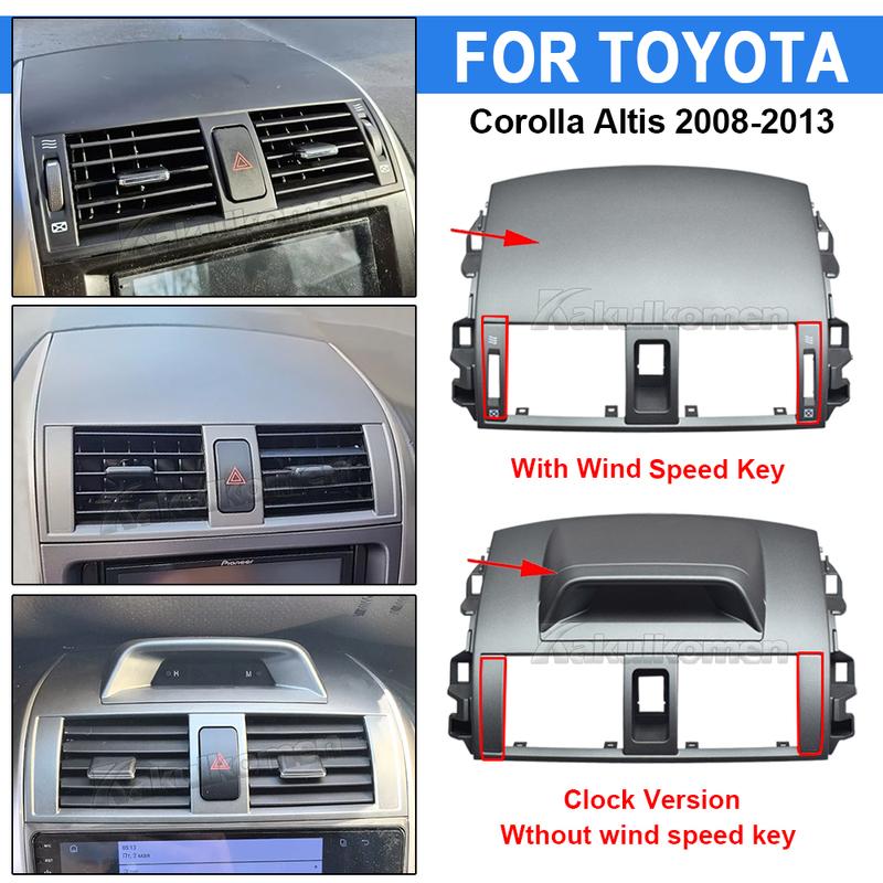 For Toyota Corolla Altis 2007 2008 2009 2010 2011 2012 2013 Center Dash A/C Air Conditioner Central Air Outlet Panel Grill Cover