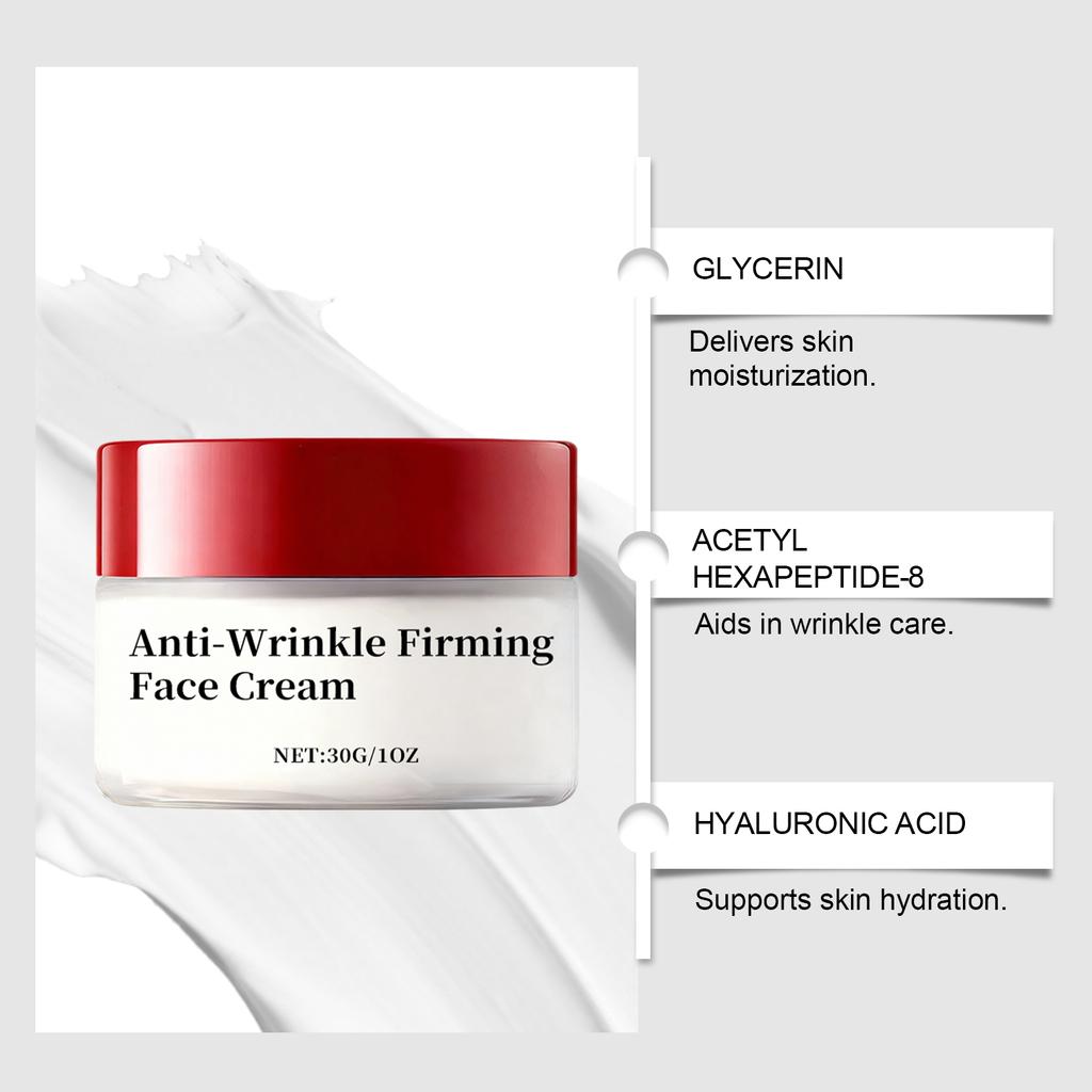 -wrinkle and Firming Face Cream: Reduces Wrinkles and Moisturizes the Skin.