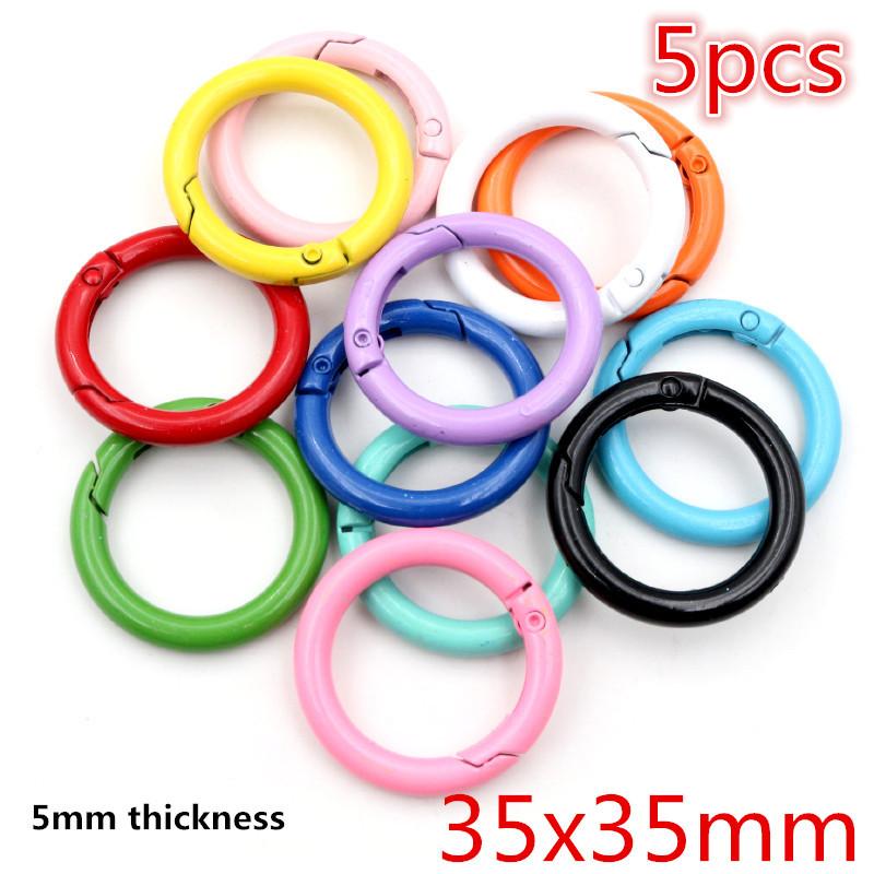New Colors Mixed Alloy Open Rings Lobster Clasp Hooks DIY Keychain Jewelry Making Findings Supplies Accessories