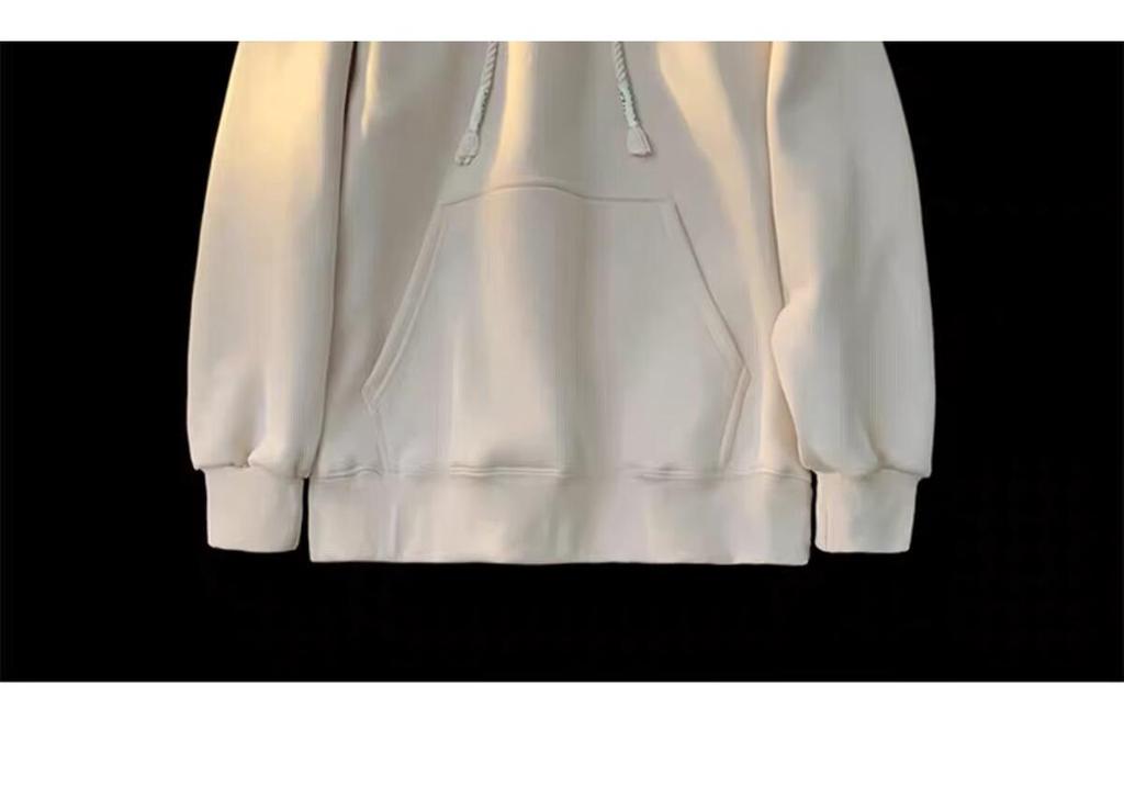 High Street Trendy Autumn/Winter Men's Versatile Hooded Printed Thick Hoodie for Couples