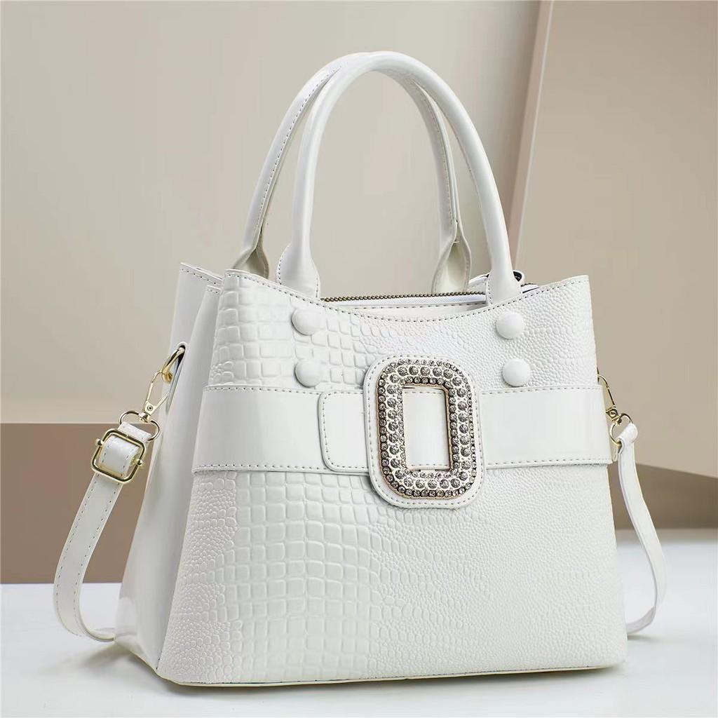 Sac Cabas Élégant Grande Capacité Motif Crocodile PU Pour Mamans Couleurs Vives