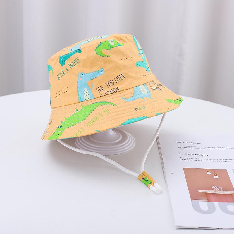 Summer Baby Hat Boy Girl Cotton Uv Protection Sun Cap Children Panama Beach Kids Bucket Hat Cute Cartoon Infant Caps