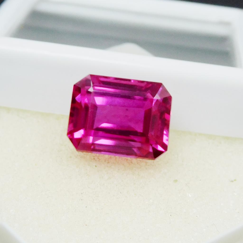 Brilliant Emerald Cut Natural Pink Sapphire 13.15 Ct CERTIFIED Loose Gemstone