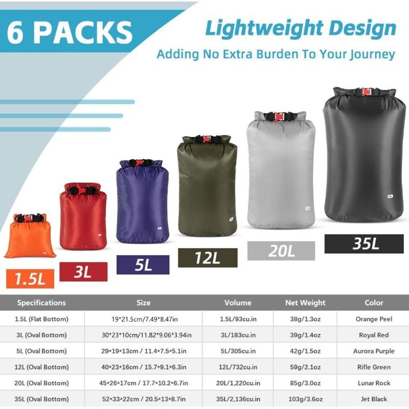 Schwerlast-Nylons Schwimmender Trockensack Schwimmende Wasserdichte Aufbewahrungssäcke für Kajaks Camping Wandern