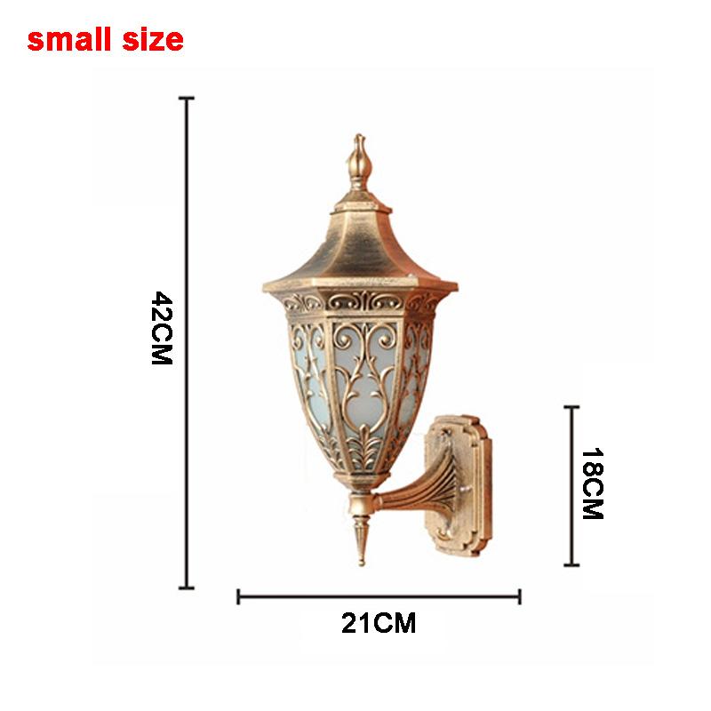 

Уличный настенный светильник в европейском стиле, водонепроницаемый светильник для двора, дома, виллы, входа, стены, балкона, ландшафтный светильник Without light bulb&GB E27 lamp holder бронзовый