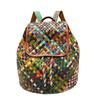 Geantă de Dama din Piele Rucsac din Piele de Vacă Colorată Handmade Rucsac Geantă Casual Retro Geantă de Dama