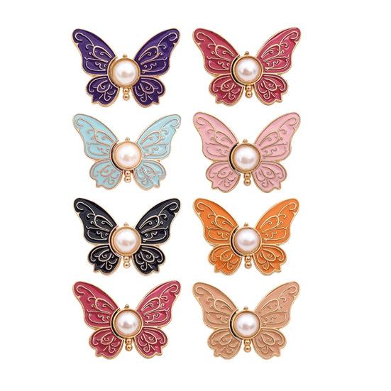 Pants Waist Tighteners No-Sewing Butterfly Flower Buttons Pins Adjustable Waist Buckle Extender Pants Waist Clip for Loose Jeans Skirts