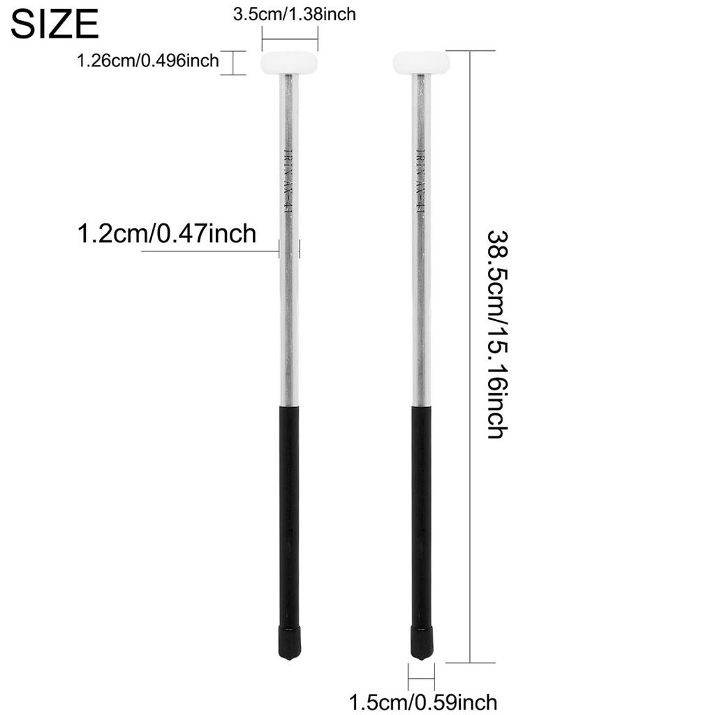 IRIN Aluminum Alloy Mallets Drumsticks Professional Percussion Accessories Aluminium Alloy Handle with Rubber Grip Drum Parts
