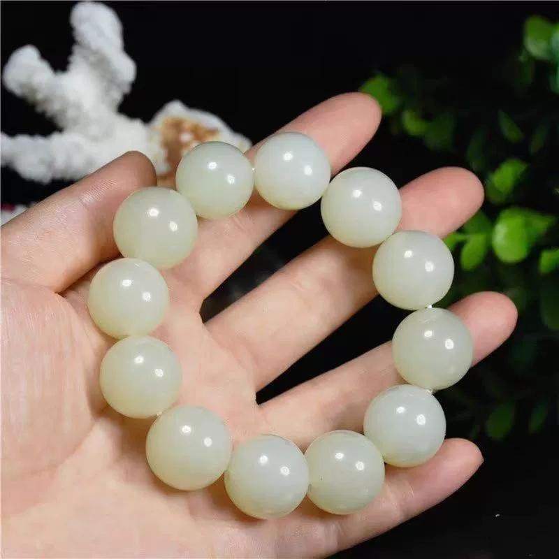 Bracciale in Giada Verde Stile Cinese | Perline di Cristallo Curativo Naturale Gioiello Spirituale Regalo per Donne