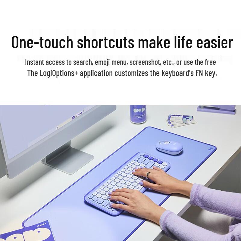 Logitech POP ICON COMBO Upgraded Wireless Keyboard and Mouse Set