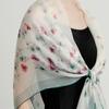 Handmade precision rolled edge: 100% mulberry silk lightweight and comfortable pearl yarn shawl versatile silk scarf for women