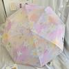 Mini 50% Off Umbrella Floral Pastoral Style Gradient Sun Umbrella Sunshade Umbrella Rain Umbrella Sun Protection Uv Protection Fully Automatic