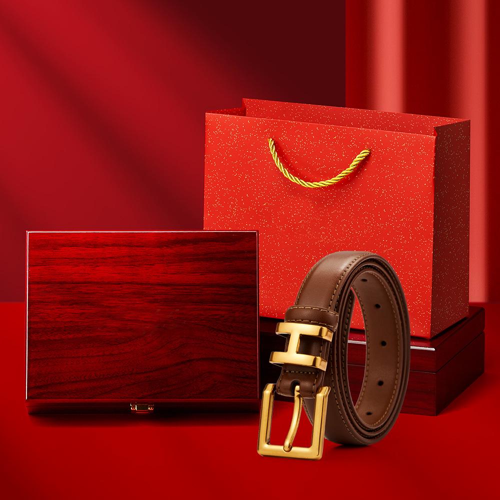 European & American Style Pin Buckle Leather Belt - Elegant INS Style for Women