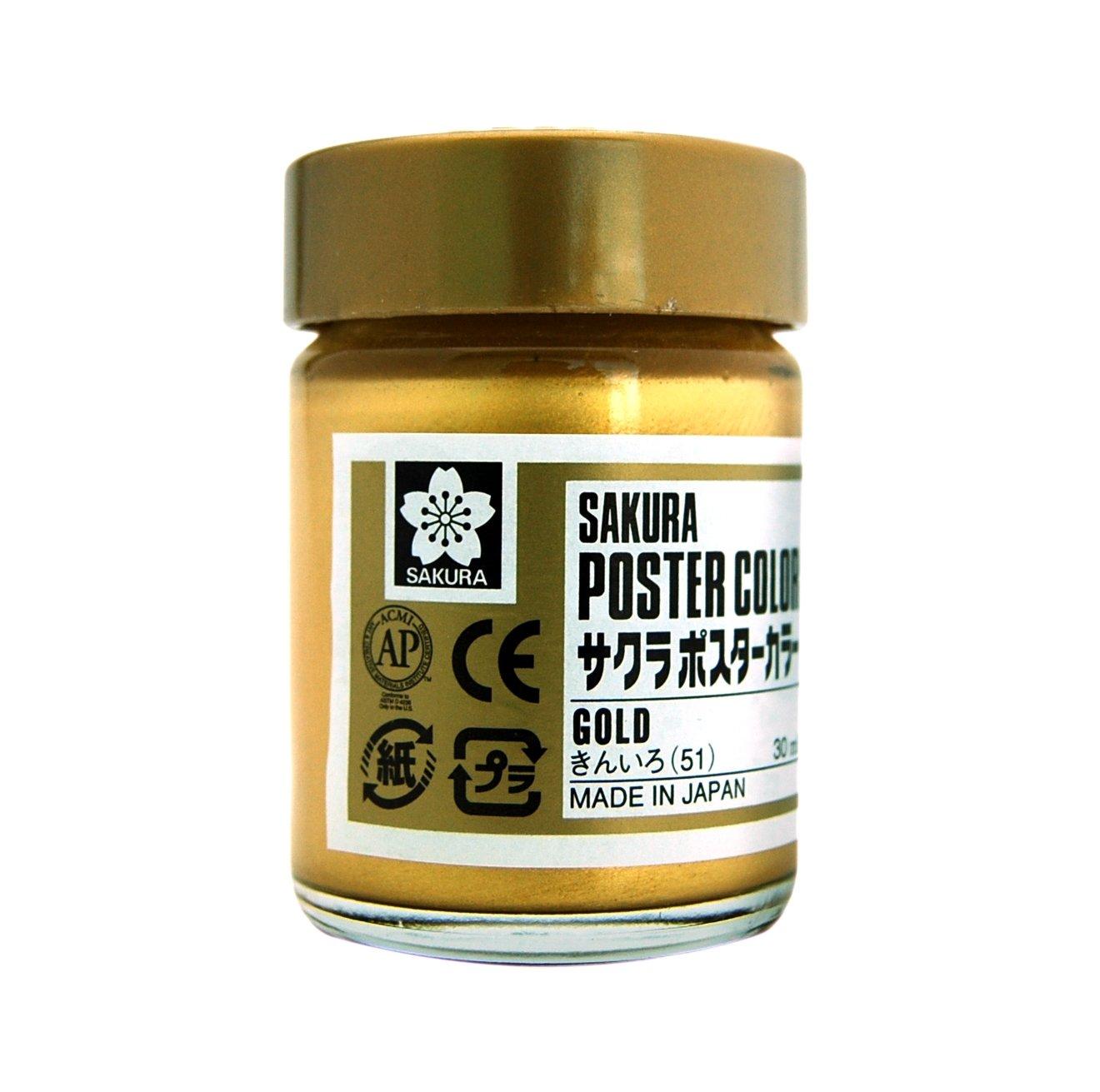 

Sakura Crepas Paint Poster Color 30ml Gold 5 pieces PW30ML5P#51