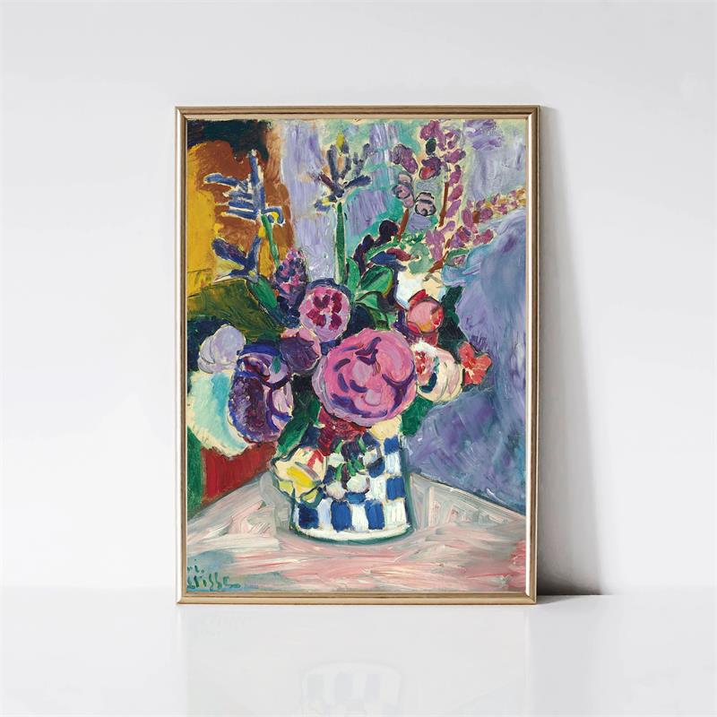 Henri Matisse Klassische Kunstwerke Buntes Landschaftsposter Frauenporträt Katze Blume Leinwanddruck Wandkunst für Zimmer Heimdekoration