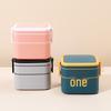 ZISIZ Round Double-Layer Microwaveable Lunch Box