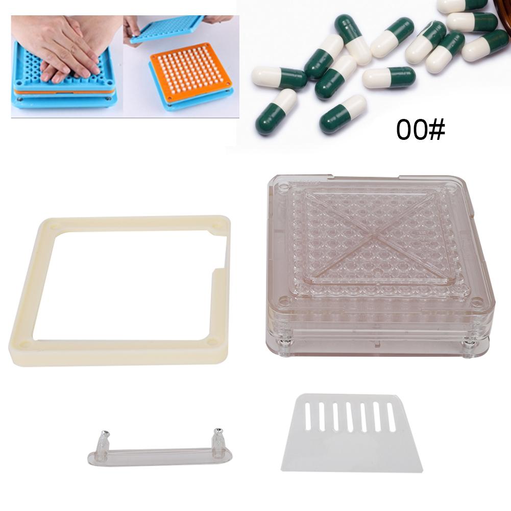 100 Holes Acrylic Capsule Filler Manual Capsule Powder Filling Machine Board  Tool for Size 00#