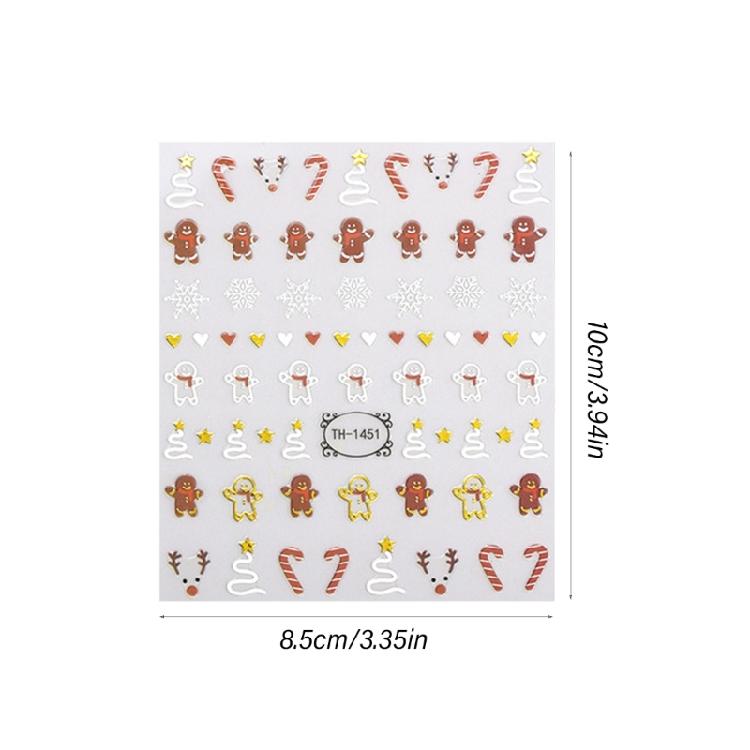 6 Sheets Christmas Nail Stickers Manicures Stickers Snowflake Nail Art Stickers Nails Art Decoration