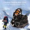 1 Paar Eiskrallen Edelstahl 24 Zähne Bergsteigerkrallen mit Tragetasche Eiskletterausrüstung für Schuhe/Stiefel/Absätze/Sneaker