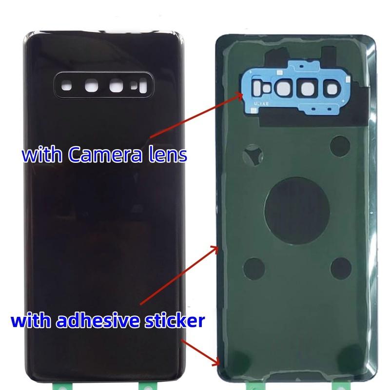 Back Glass Battery Cover for Samsung Galaxy S10 S10+ S10Plus S10 5G SM-G977N/B/U G9750 G9730 Back Cover Repair Parts Door