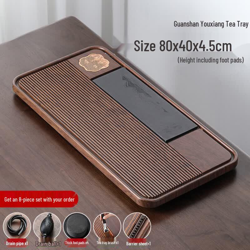 Qiwei Rectangular Acrylic Kung Fu Tea Tray