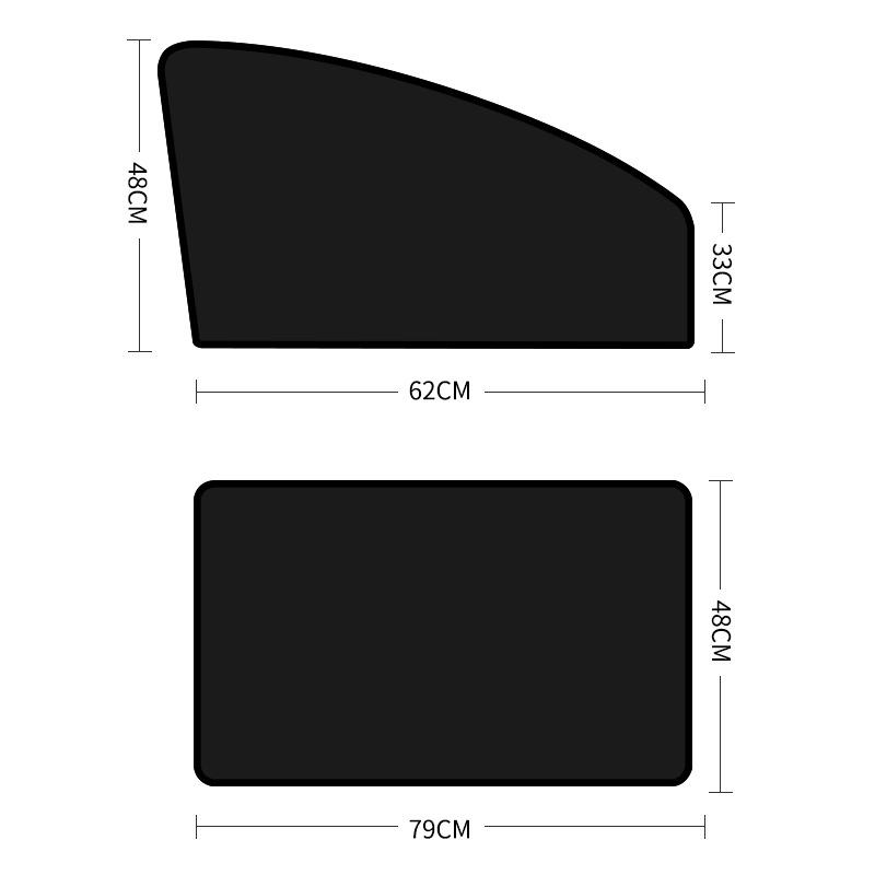 Magnetic Car Sunshade & Privacy Curtain - Heat Insulation, Light Blocking Visor and Side Shield
