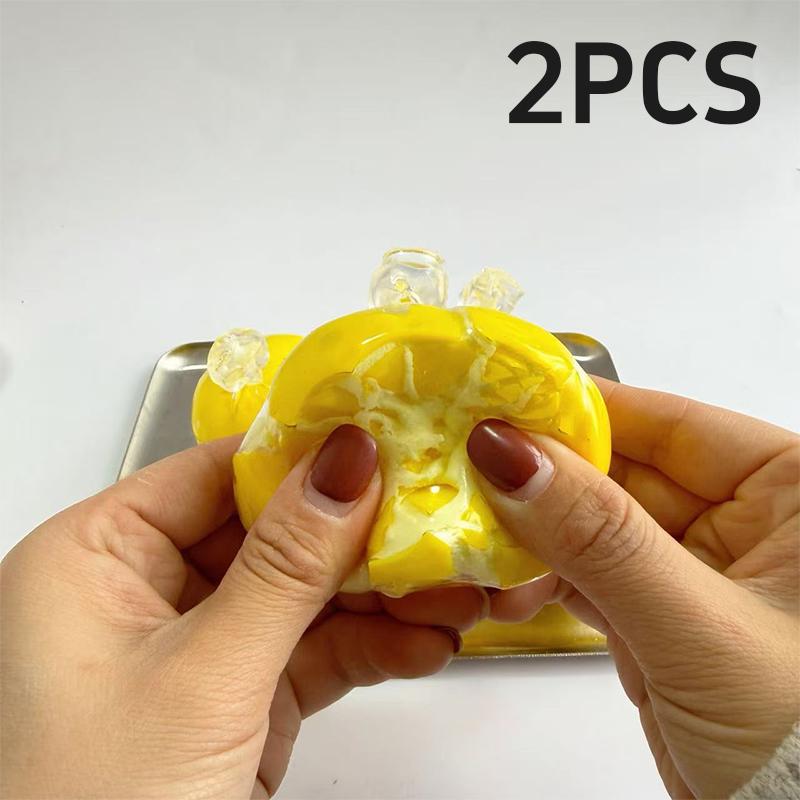 New Orange Handmade Wax Skin Crispy Shell Decompression Ball Slow Rebound Clay Kneading Toy Crispy Shell Crushing Decompression