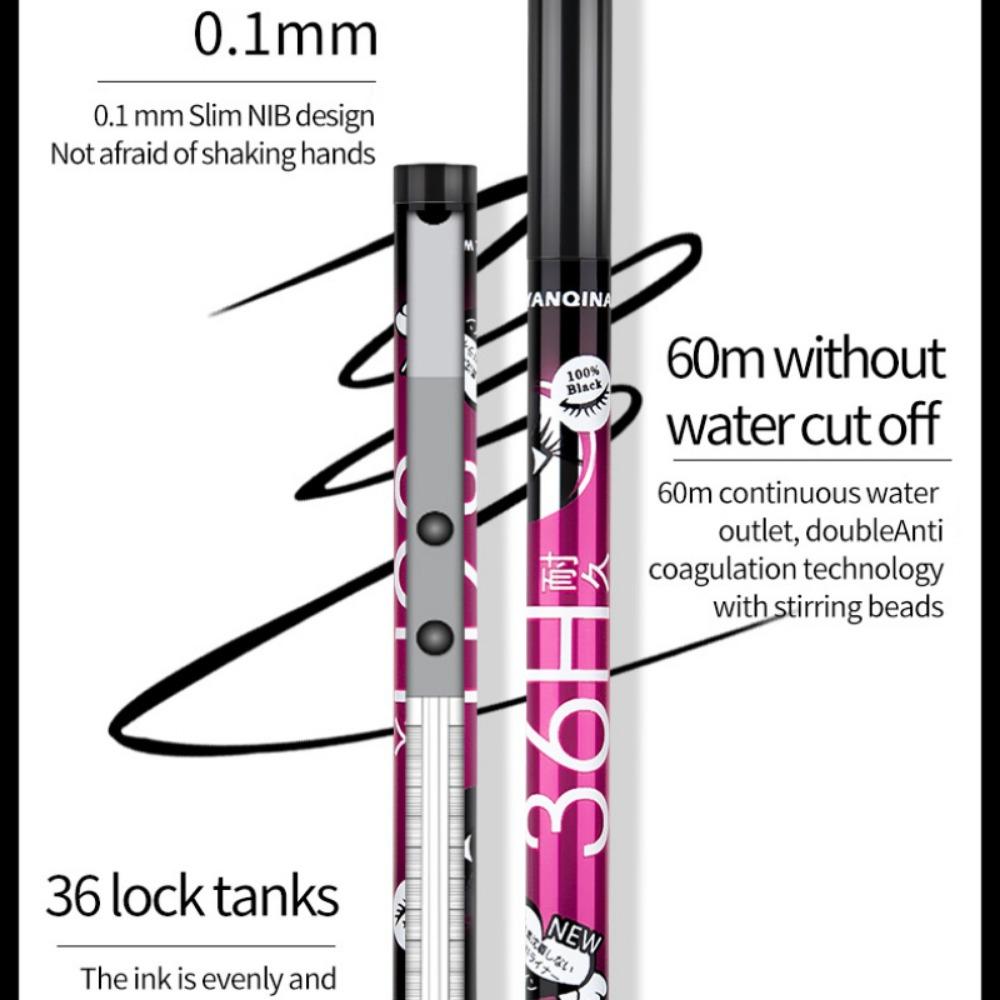 YANQINA 36H Eyeliner Set 2in1 Mascara Wasserfestes Make-up blüht nicht auf
