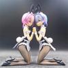 30 CM Anime Statue Re:Life In a Different World from Zero Ram&Rem Figure Maid Outfit Bunny Girl Ram PVC Action Figure Model Toys