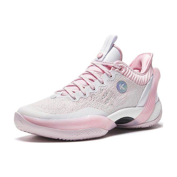 ANTA Three Point Rain1.0 Basketball Shoes Men's Low Top White/Pink 912321102S-3