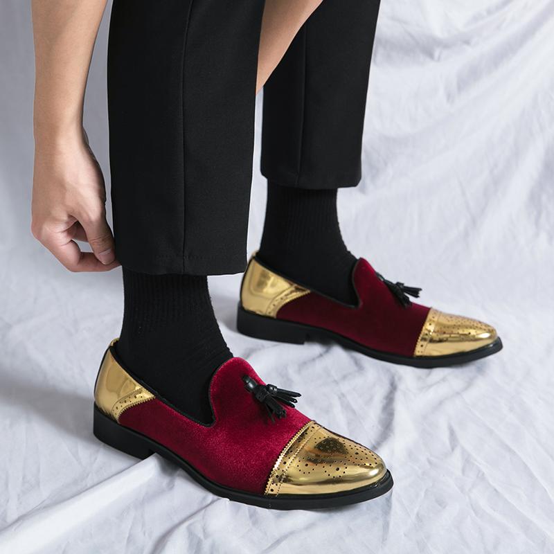 Suede Leather Shoes Men Casual Luxury Brand Penny Loafers Comfortable Men Slip On Flats Driving Dress Shoes Party Wedding Shoes