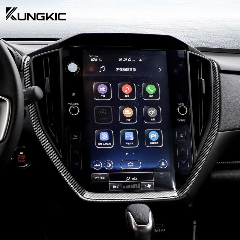 For Subaru Crosstrek 2024 Impreza 2024 WRX 2022 2023 2024 ABS Car Gear Shift Panel Sticker Glossy Matte Carbon Fiber Accessories