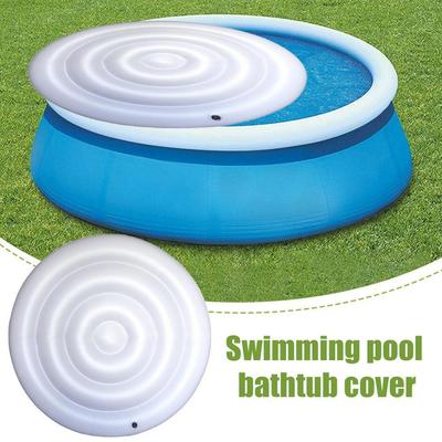 Cubierta Inflable Plegable Redonda para Jacuzzi Exterior Cubierta Antipolvo Relleno de Piscina Cubierta Aislante Ahorro de Energía Cubierta de Protección contra Fugas