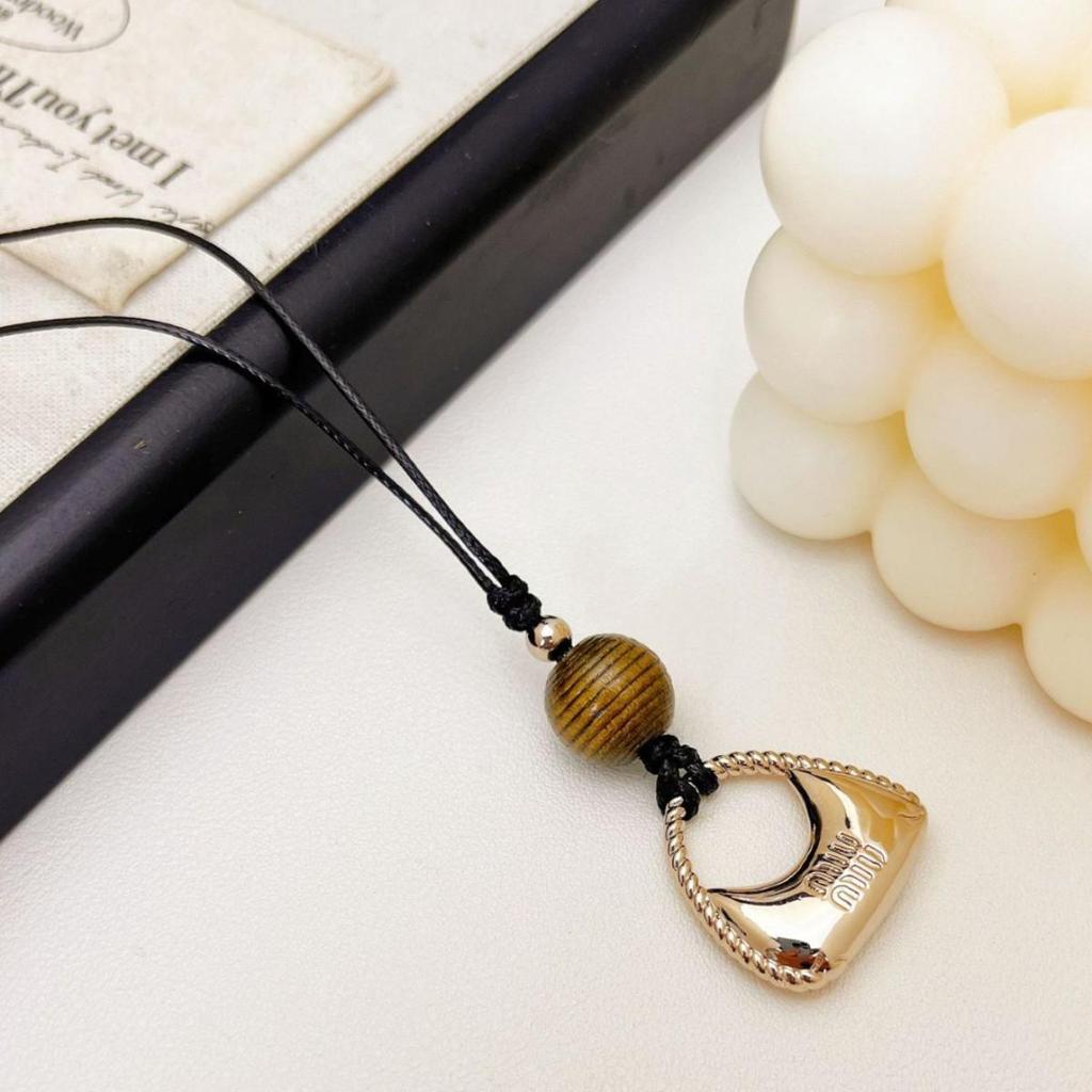 High-End Black Leather Cord Pendant Necklace – Versatile, Light Luxury Style