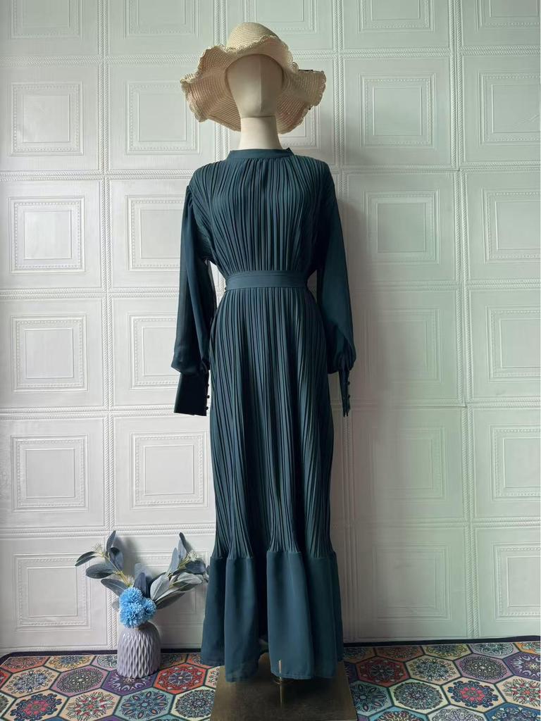 2025 Europäisches und Amerikanisches Lockeres Patchwork Langes Kleid für Frauen