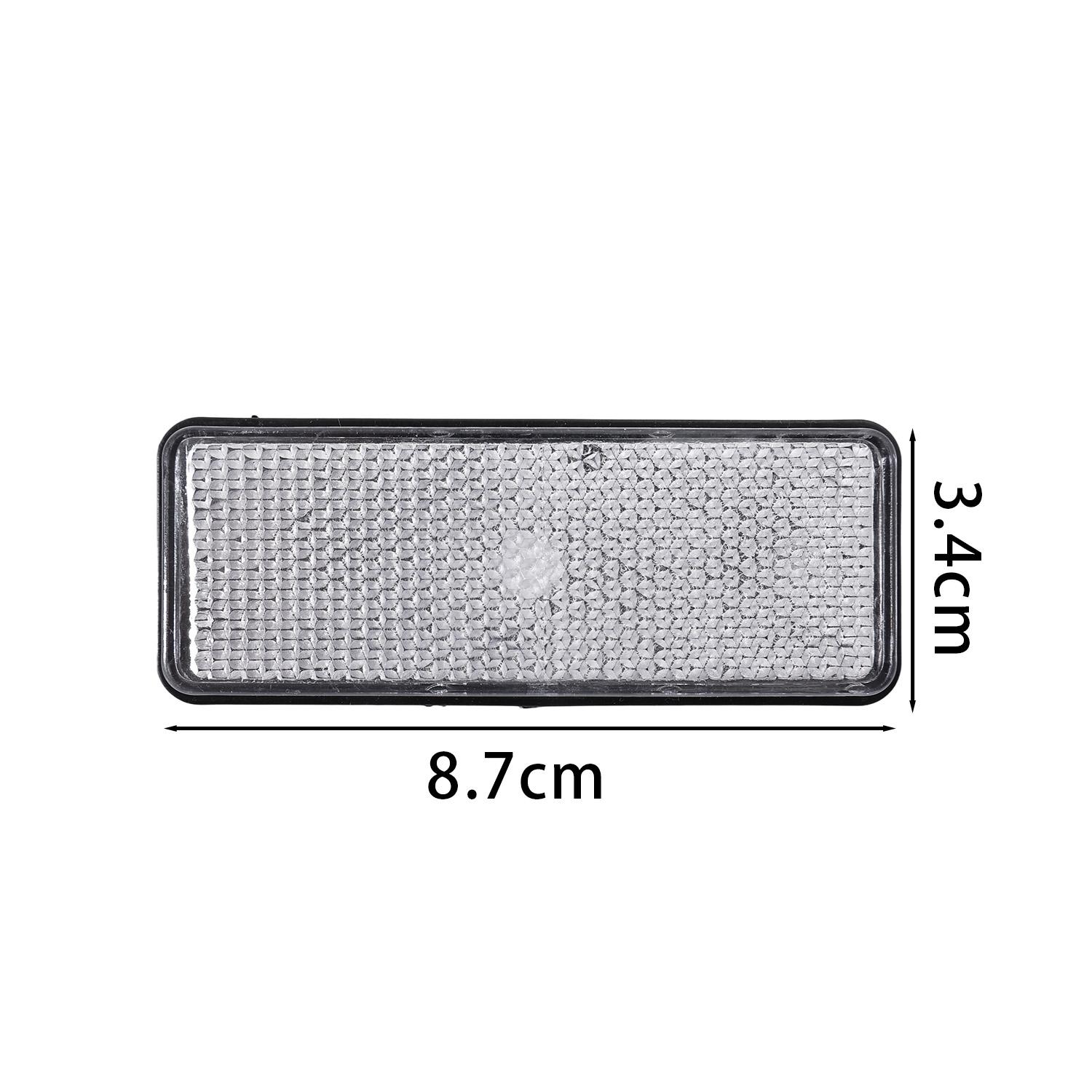 

Self Adhesive Reflector Rectangular Safety Mark Signal Strip Position Reflective for Car Carriers Fence Trailer Gate Post білий