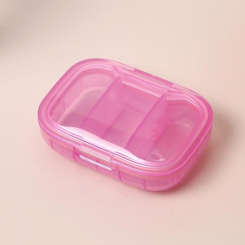3-Compartment Small Pill Box Container Portable Travel Pill Organizer for Pocket Purse Medicine Vitamin Holder Dispenser