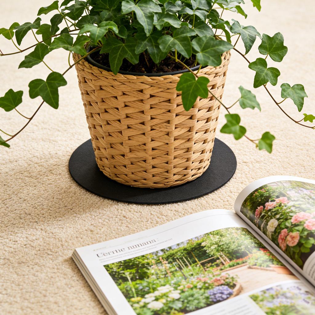 Double-Sided Absorbent Flower Pot Mat Soft Water Retentive Non-Slip Floor Protector for Gardens Indoor Outdoor