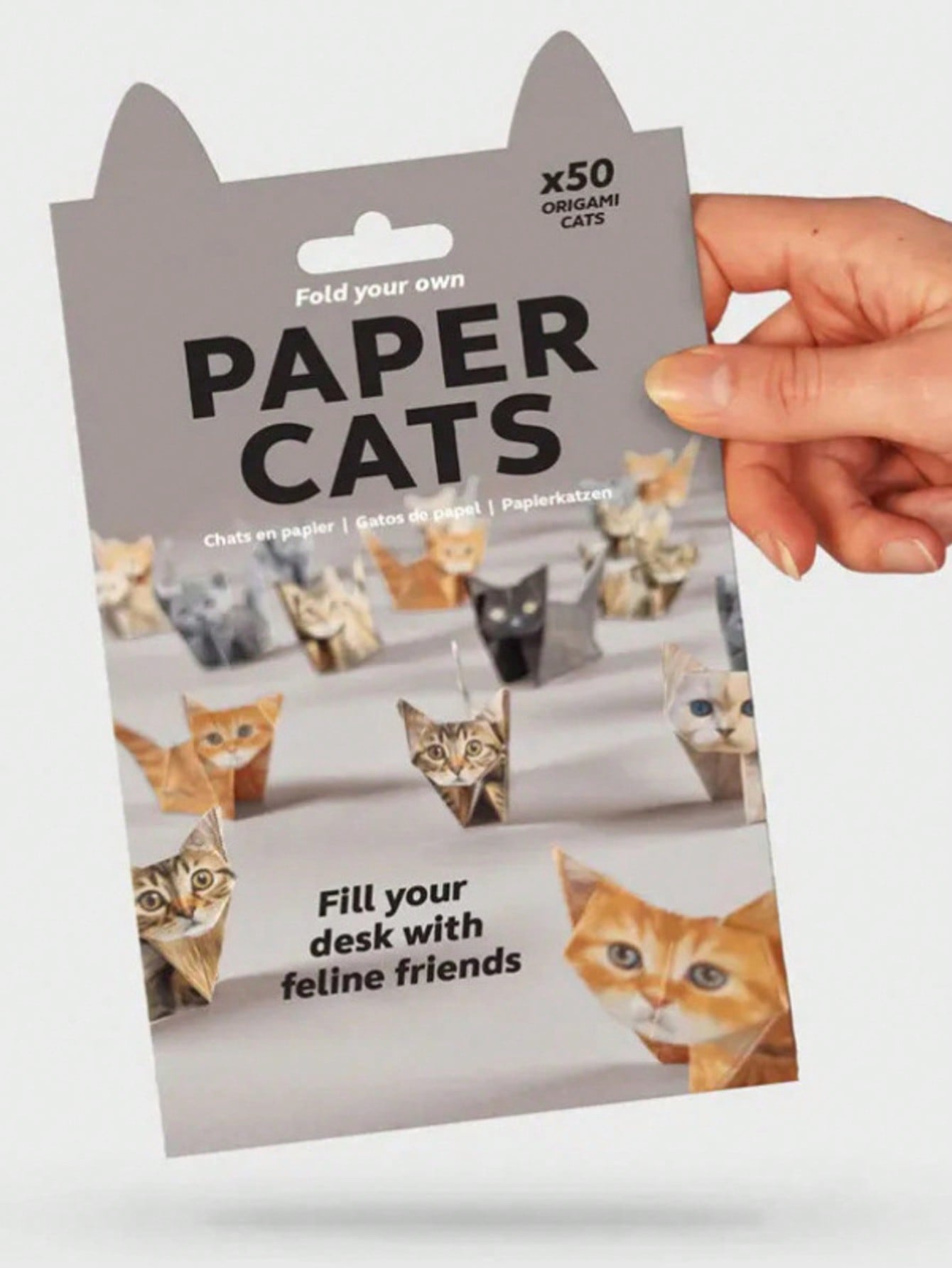 50pcs Geometric Origami Cats & Dogs Animals Origami DIY 3D Origami