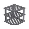 Large Capacity 3 Tier Bamboo Corner Shelf Simple Stable Spice Jars Storage Rack Space Saving Cabinet Organizer